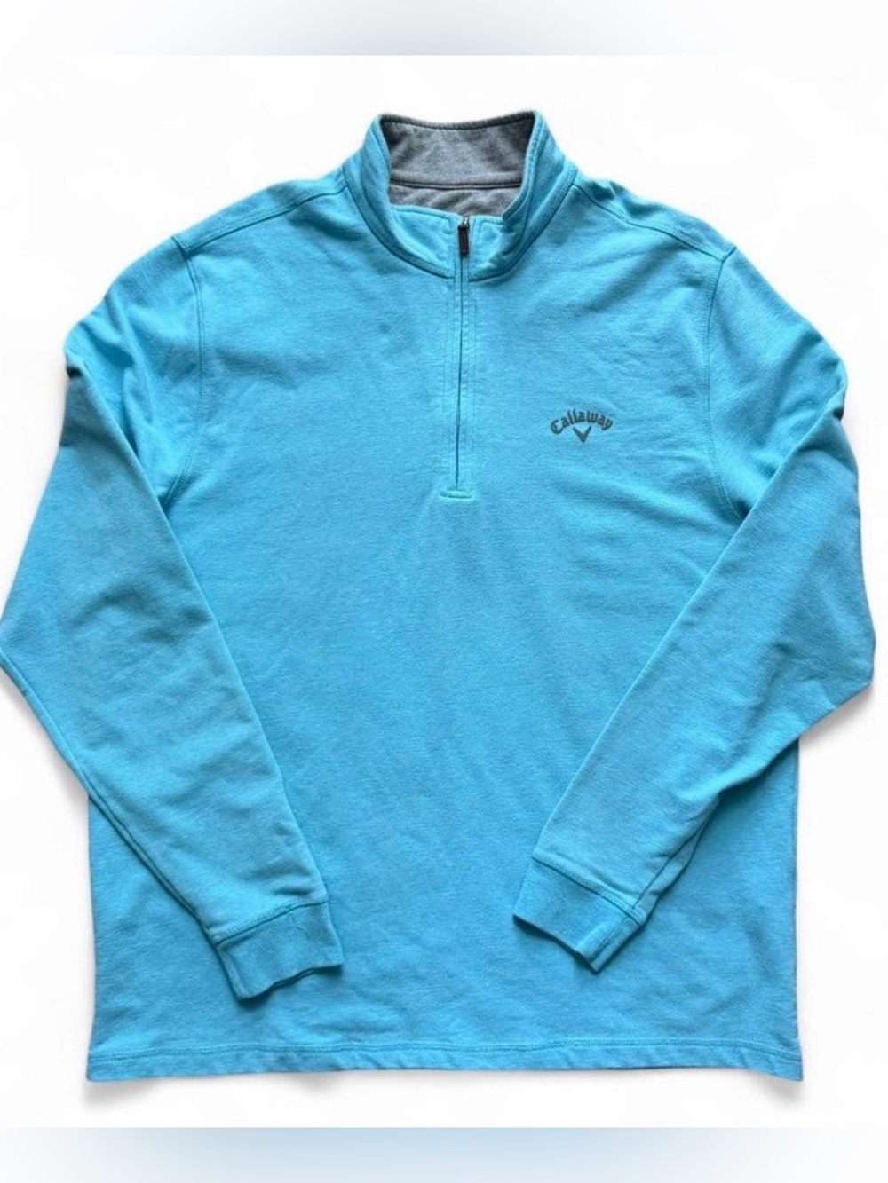 Men's Callaway Blue 1/4 Zip Pullover Sz M Golf Coastal Preppy Country Club